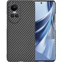 Custodia per Oppo Reno10 / Reno10 Pro, Techsuit, Carbonite FiberShell, Nera — 3