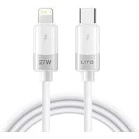 Cavo Dati e Ricarica USB-C - Lightning Lito LD07, 27W, 1m, Bianco — 3