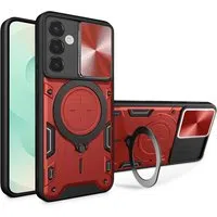 Custodia per Samsung Galaxy S25+ S936, Techsuit, CamGuard Pro, Rossa — 3