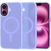 Custodia MagSafe per Apple iPhone 16 Plus, Techsuit, HaloFrost, Viola Chiaro — 3