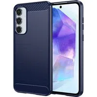 Custodia per Samsung Galaxy A55 5G A556, Techsuit, Carbonio, Blu — 3