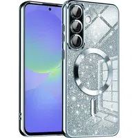 Custodia MagSafe per Samsung Galaxy A56 A566 / A36 A366, Techsuit, Luxury Glitter, Blu — 3
