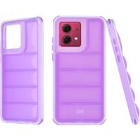 Custodia per Motorola Moto G84, Techsuit, Wave Shield, Viola — 3