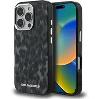 Custodia MagSafe per Apple iPhone 16 Pro Max, Karl Lagerfeld, IML Leopard Pattern, Nera — 3