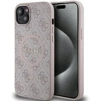 Custodia MagSafe per Apple iPhone 15, Guess, Collezione 4G, Rosa — 3