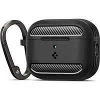 Custodia Spigen Rugged Armor per Apple AirPods Pro 3, Nera Opaca ACS09822 — 3