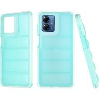 Custodia per Motorola Moto G14, Techsuit, Wave Shield, Turchese — 3