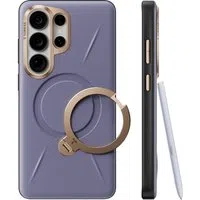 Custodia MagSafe per Samsung Galaxy S26 Ultra S948, Torras, QPRO Leather, Viola — 3