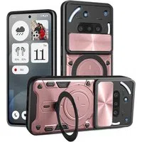 Custodia per Nothing Phone (3a), Techsuit, CamGuard Pro, Rosa Dorato — 3