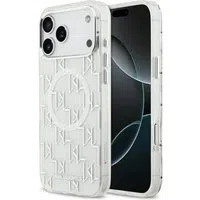 Custodia MagSafe per Apple iPhone 17 Pro Max, Karl Lagerfeld, IML KL Monogram, Bianca — 3