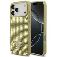 Custodia per Apple iPhone 17 Pro Max, Guess, Logo Triangolo di Strass, Dorata — 3