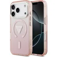 Custodia MagSafe per Apple iPhone 17 Pro, Guess, Logo Triangolo Gradiente IML, Rosa — 3