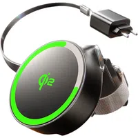 Caricabatterie Wireless Lisen W602 2in1, 15W, 1.67A, Nero YL0324090008 — 3
