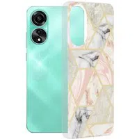 Custodia per Oppo A78 4G, Techsuit, Marble, Rosa — 3