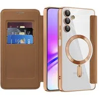 Custodia MagSafe per Samsung Galaxy A05s A057, Techsuit, SmartMag Book, Marrone — 3