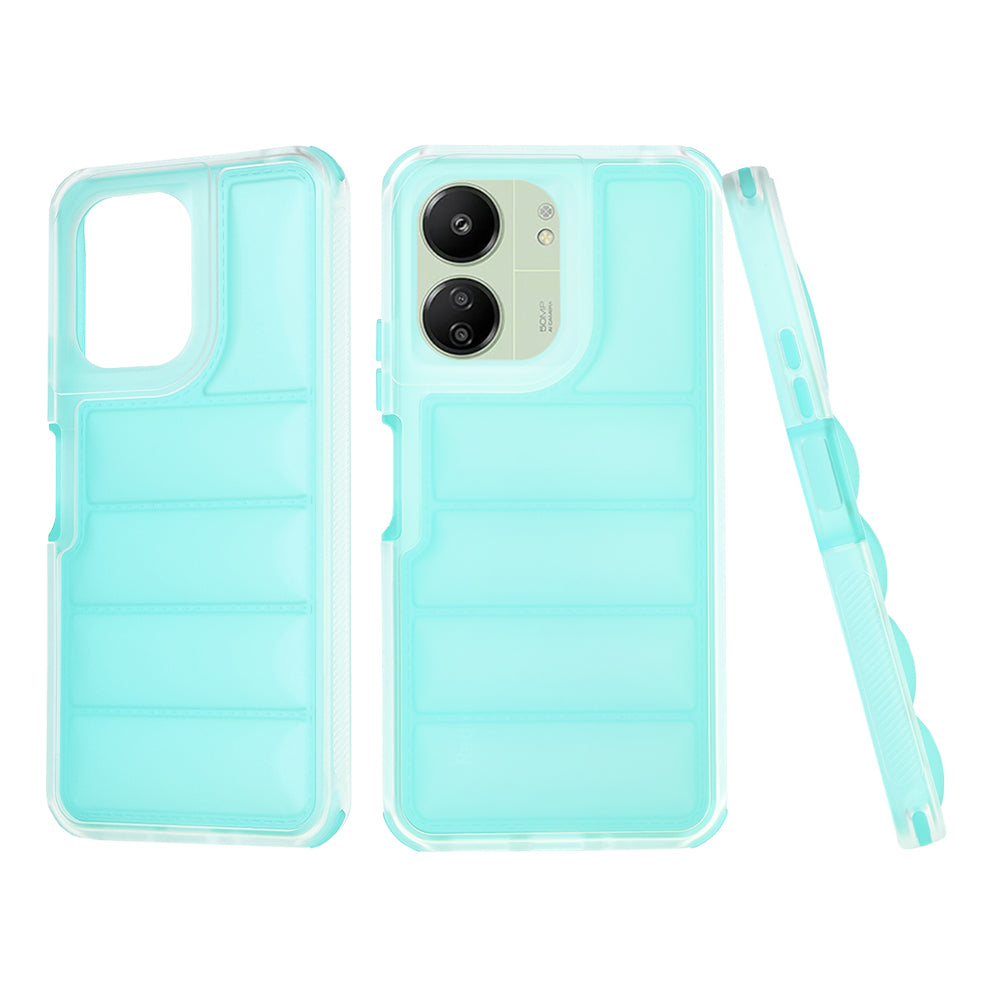 Custodia per Xiaomi Redmi 13C 5G / 13C / Poco C65, Techsuit, Wave Shield, Turchese
