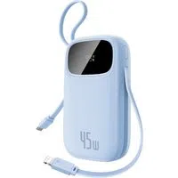 Batteria Esterna Baseus EnerFill FC31 Qpow 3, 20000mAh, 45W, QC + PD, 1 x Lightning - 1 x USB-A - 2 x USB-C, Blu E0028D03 — 3