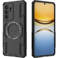 Custodia MagSafe per Samsung Galaxy A57 5G, Techsuit, ArmorMag, Nera — 3