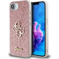 Custodia per Apple iPhone 17e / 16e, Guess, Fixed Glitter Big 4G, Rosa — 3