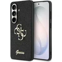 Custodia per Samsung Galaxy S26 S942, Guess, Fixed Glitter Big 4G Metal Frame, Nera — 3