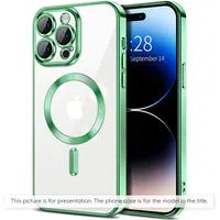 Custodia MagSafe per Apple iPhone 17, Techsuit, Luxury Crystal, Verde Chiaro — 3