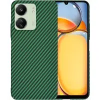 Custodia per Xiaomi Redmi 13C 5G / 13C / Poco C65, Techsuit, Carbonite FiberShell, Verde — 3