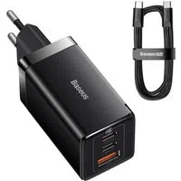 Caricatore da rete con cavo USB-C Baseus GaN5 Pro, 65W, 3,25A, 1 x USB-A - 2 x USB-C, Nero CCGP120201 — 3