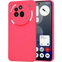 Custodia per Nothing Phone (3a) Pro, Techsuit, SoftFlex, Rosa Scuro — 3