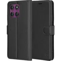 Custodia per Motorola Edge 60 Pro, Techsuit, Leather Folio, Nera — 3