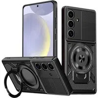 Custodia per Samsung Galaxy S25 S931 / S24 S921, Techsuit, RuggedCam, Nera — 3