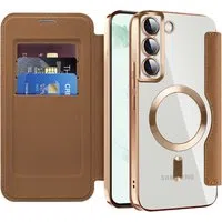 Custodia MagSafe per Samsung Galaxy S22+ 5G S906, Techsuit, SmartMag Book, Marrone — 3