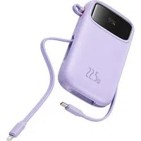 Batteria Esterna Baseus Qpow Pro+, 10000mAh, 22.5W, QC + PD, 1 x Lightning - 1 x USB-A - 2 x USB-C, Viola P10055003513-00 — 3