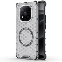 Custodia MagSafe per Xiaomi Redmi Note 14 Pro+ 5G, Techsuit, HoneyComb Shield, Bianca — 3