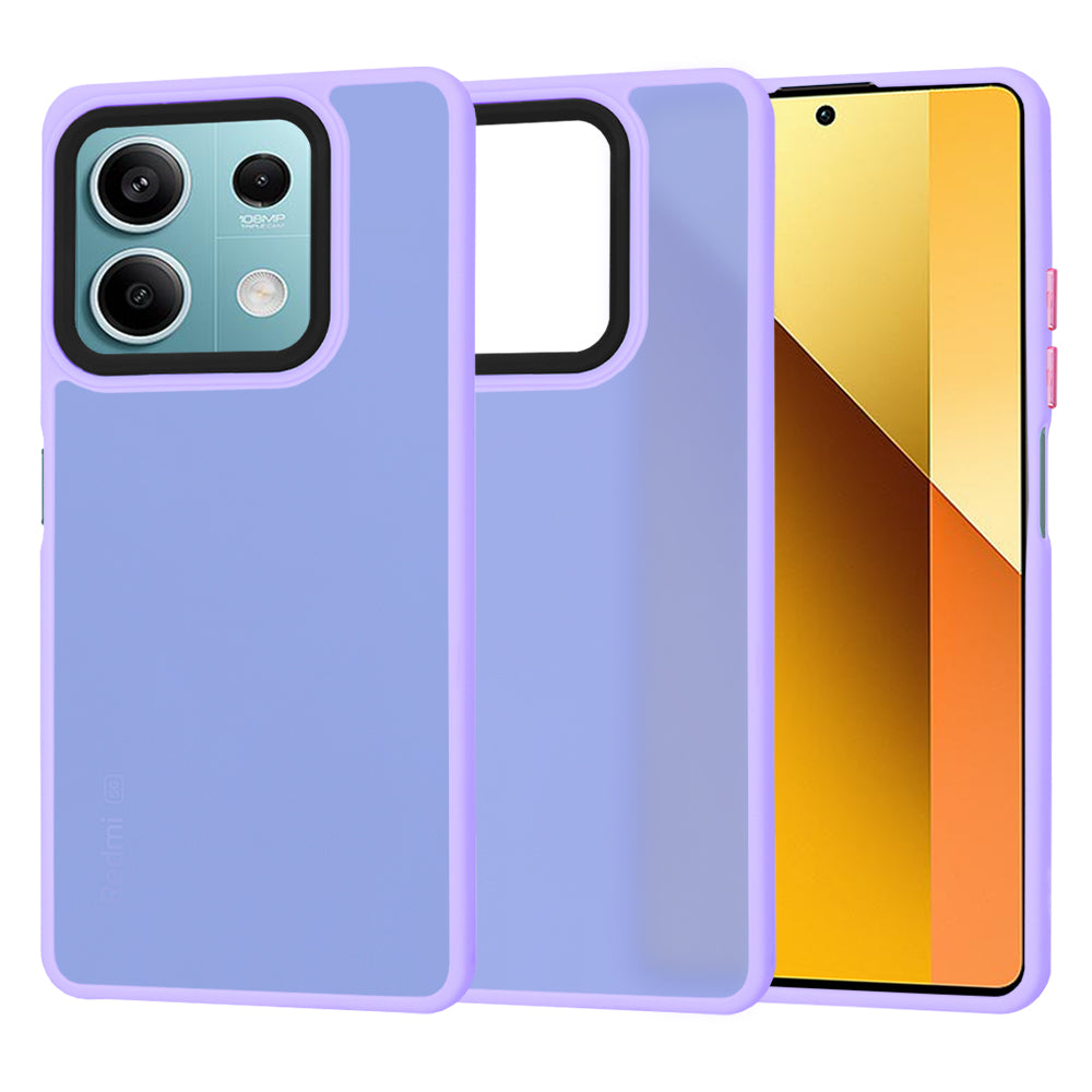Custodia per Xiaomi Redmi Note 13 5G, Techsuit, HaloFrost, Viola Chiaro