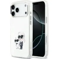 Custodia MagSafe per Apple iPhone 17 Pro Max, Karl Lagerfeld, IML Aquarelle Logo Karl & Choupette, Bianca — 3