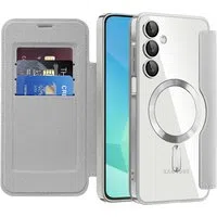 Custodia MagSafe per Samsung Galaxy A16 5G A166 / A16 4G A165, Techsuit, SmartMag Book, Grigio — 3