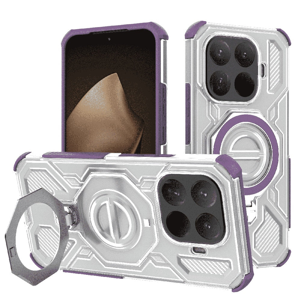 Techsuit Custodia per Xiaomi 15T Pro, Techsuit, Carbon Shield Pro, Viola