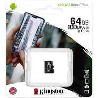 Scheda di memoria microSDXC Kingston Canvas Select Plus Android A1, 64Gb, Classe 10 / UHS-1 U1 SDCS2/64GBSP