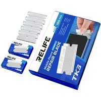 Lama di ricambio Relife TK3 per strumento di rimozione adesivo UV / OCA, Set da 100 pezzi — 3