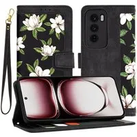 Custodia per Oppo Reno12 Pro, Techsuit, FlipCraft, Nera — 3