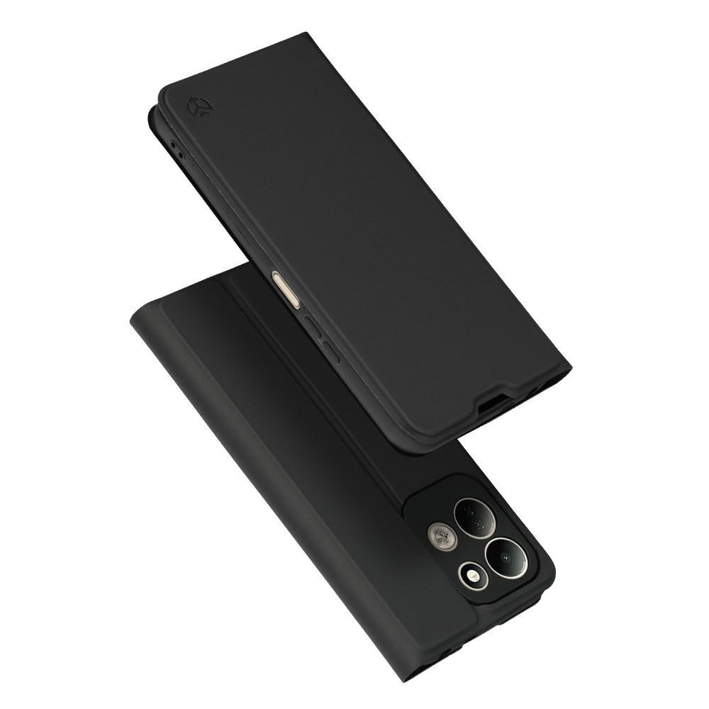 Custodia per Xiaomi Redmi 17 5G / 17 4G, Techsuit, Magskin Book, Nera