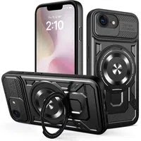 Custodia per Apple iPhone 17e / 16e, Techsuit, RuggedCam, Nera — 3