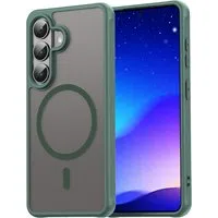 Custodia MagSafe per Samsung Galaxy S26 S942, Techsuit, HaloFrost II, Verde — 3