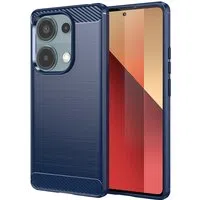 Custodia per Xiaomi Redmi Note 13 Pro 4G / Poco M6 Pro 4G, Techsuit, Carbonio, Blu — 3