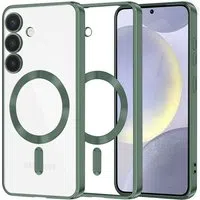 Custodia MagSafe per Samsung Galaxy S24+ S926, Techsuit, Luxury Crystal, Verde Scuro — 3