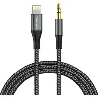 Cavo Audio Lightning - 3.5mm Techsuit AC17 NexaSound, 1m, Grigio — 3