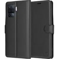 Custodia per Oppo A94 / Reno5 Lite, Techsuit, Leather Folio, Nera — 3