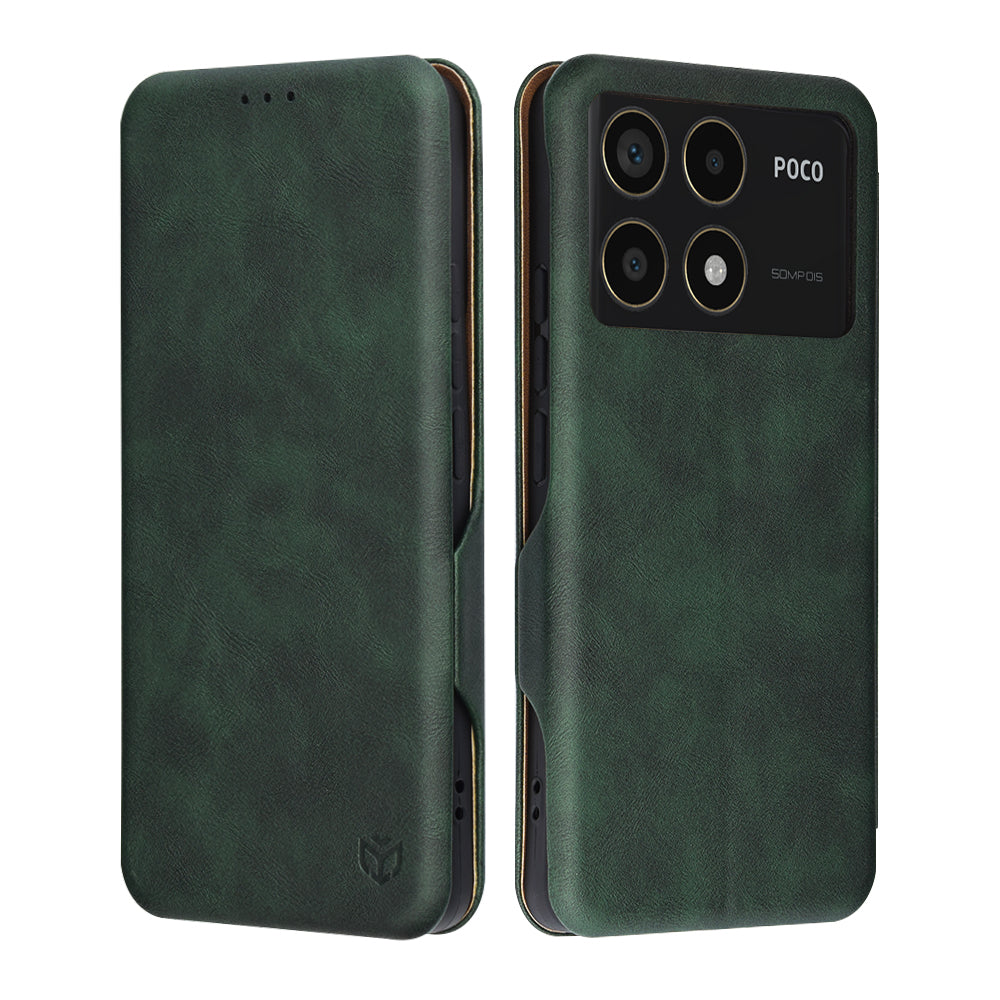 Techsuit Custodia per Xiaomi Poco F6 Pro, Techsuit, Safe Wallet Plus, Verde