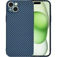 Custodia per Apple iPhone 15 Plus, Techsuit, Carbonite FiberShell, Turchese — 3