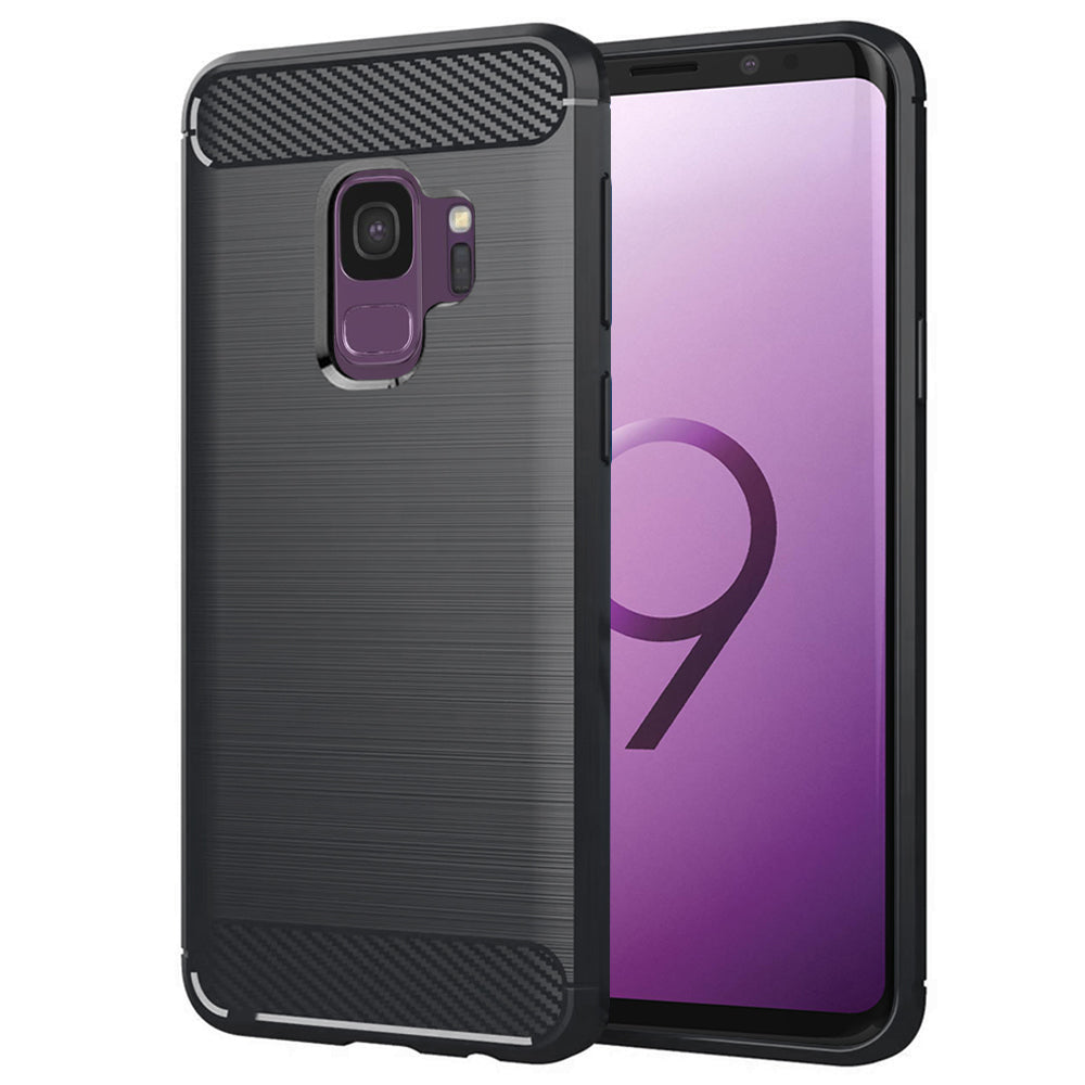 Techsuit Custodia per Samsung Galaxy S9 G960, Techsuit, Carbonio, Nera